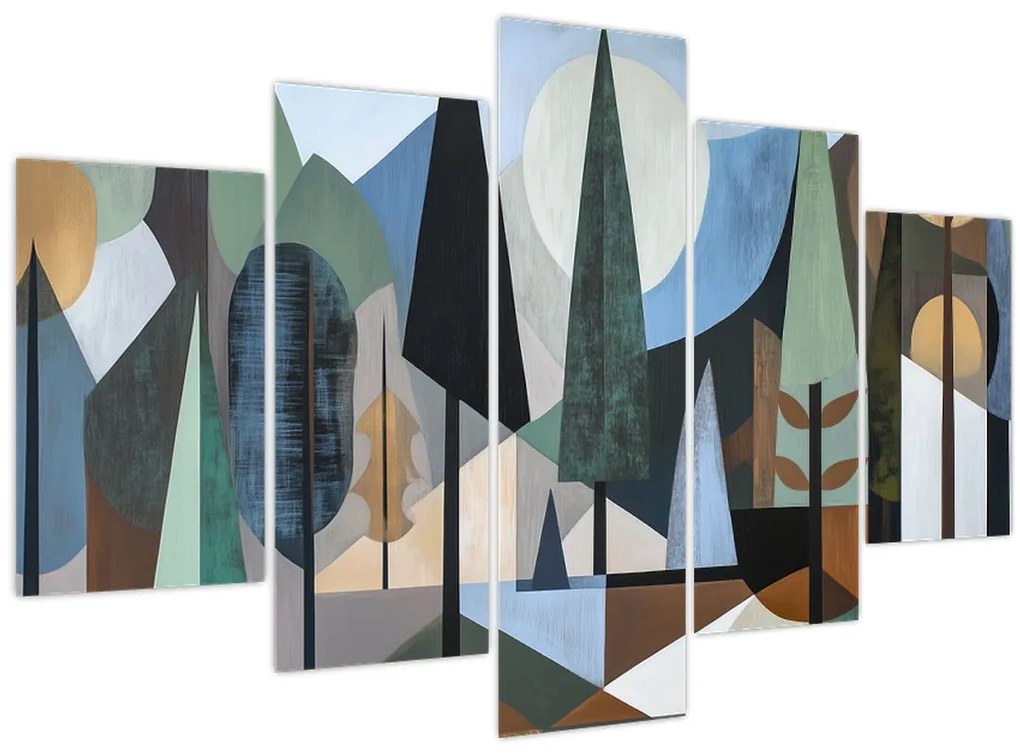 Tablou - Abstracție geometrică naturală II. (150x105 cm)