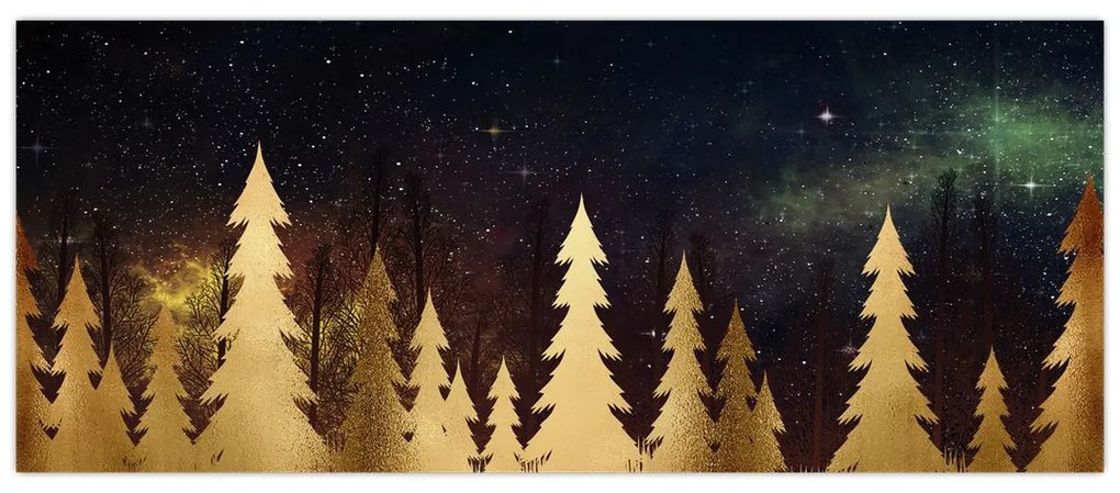 Tablou - Noapte de aur (120x50 cm)