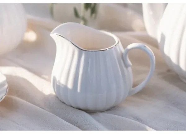 Set de cafea din porțelan, 15 piese, alb