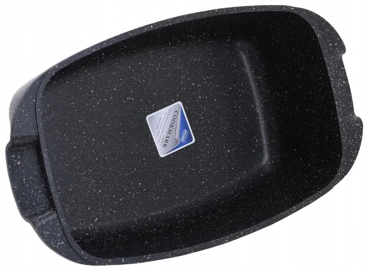 Oala tip roaster pentru cuptor si plita Kinghoff KH 1608, 5,5 litri, Capac cu dozator, Finisaj marmura, Inductie, Negru