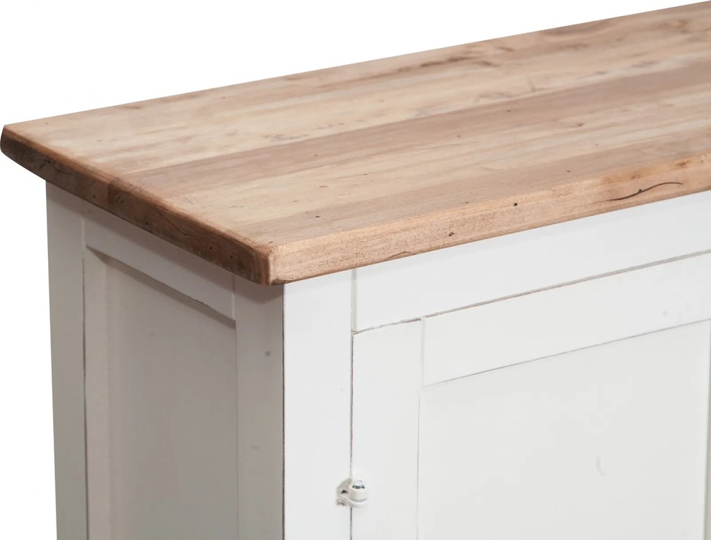Dulap mic, L68 25 H98 cm, alb antic natur, lemn masiv