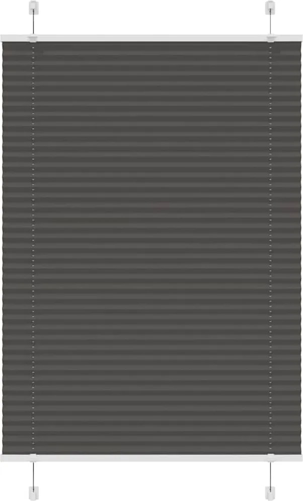 vidaXL Jaluzea plisată negru 90x100cm Lățime țesătură 89,4 cm poliester