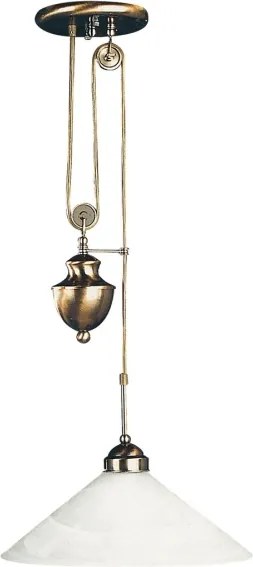 Abajur de rezervă din sticlă Rabalux MARIAN E27 d. 39 cm alb