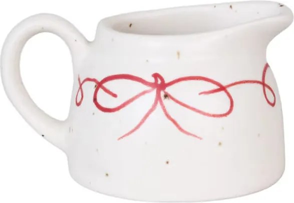 Letiera vintage din ceramică, alb cu detalii albastre „Viola Bow”