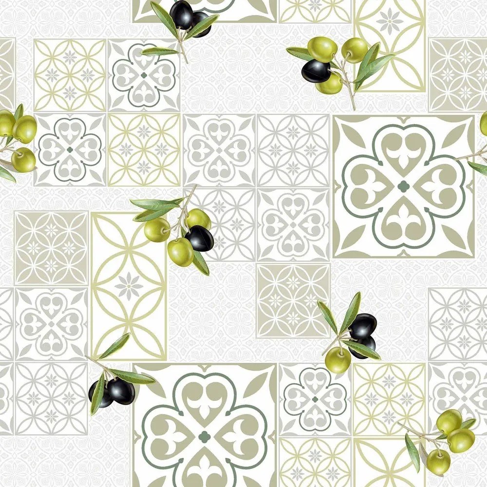 Față de masă lavabilă din PVC ø 160 cm Andalousie – douceur d'intérieur