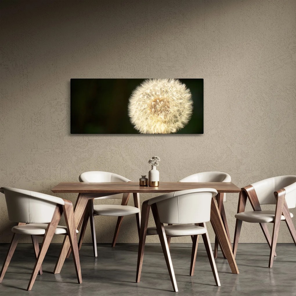 Tablou cu păpădie gri (120x50 cm)