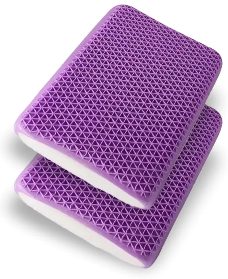 PACHET 2 PERNE CERVI-SAN ORTOPEDIC, pernă cervicală pentru susținerea gâtului, umerilor, compoziție din spumă cu memorie, cu dublă utilizare, amelioarează durerile cervicale și împiedică transpirația, husă respirabilă tip fagure