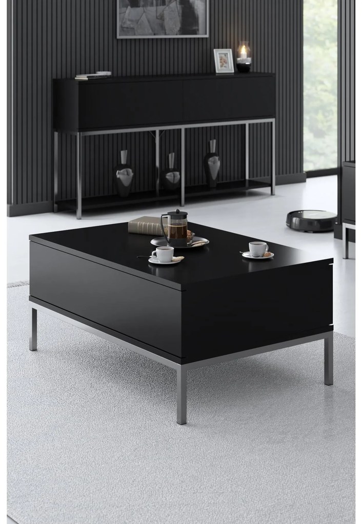 Masă de cafea Lurde (Negru + Auriu). 1089593