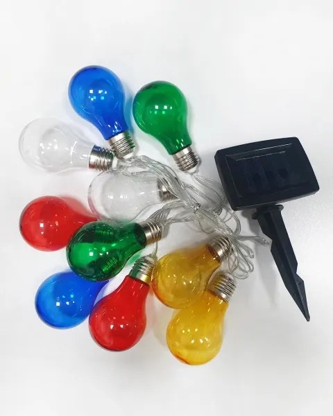 Lanț LED solar de exterior 10xLED/1,2V 2,2 m IP44 multicolor