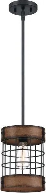 Westinghouse 61179 - Lustră pe cablu LANGSTON 1xE27/60W/230V diam. 19 cm barnwood