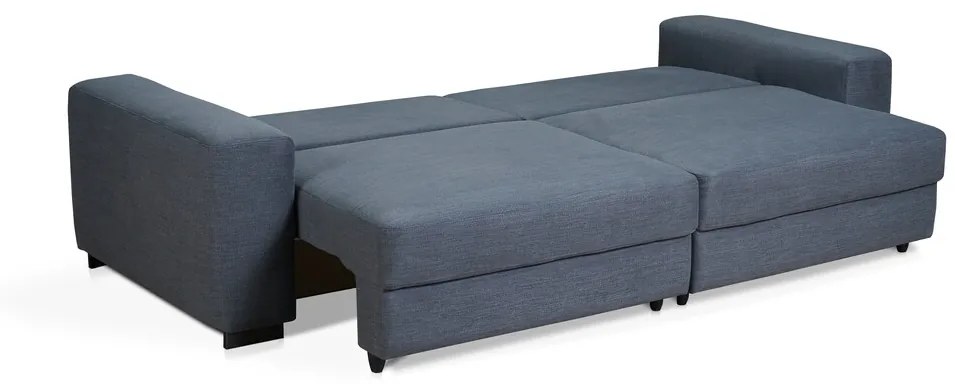 Canapea extensibila cu 3 locuri, Vienna, 106 x 269 x 92 cm, gri inchis