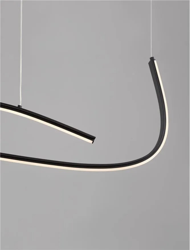 Lustra neagra liniara cu iluminat LED CCT BRIO