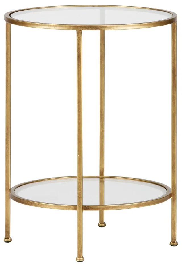 Măsuță auxiliară din alamă BePureHome Goddess, ⌀ 45,5 cm, culoarea bronzului