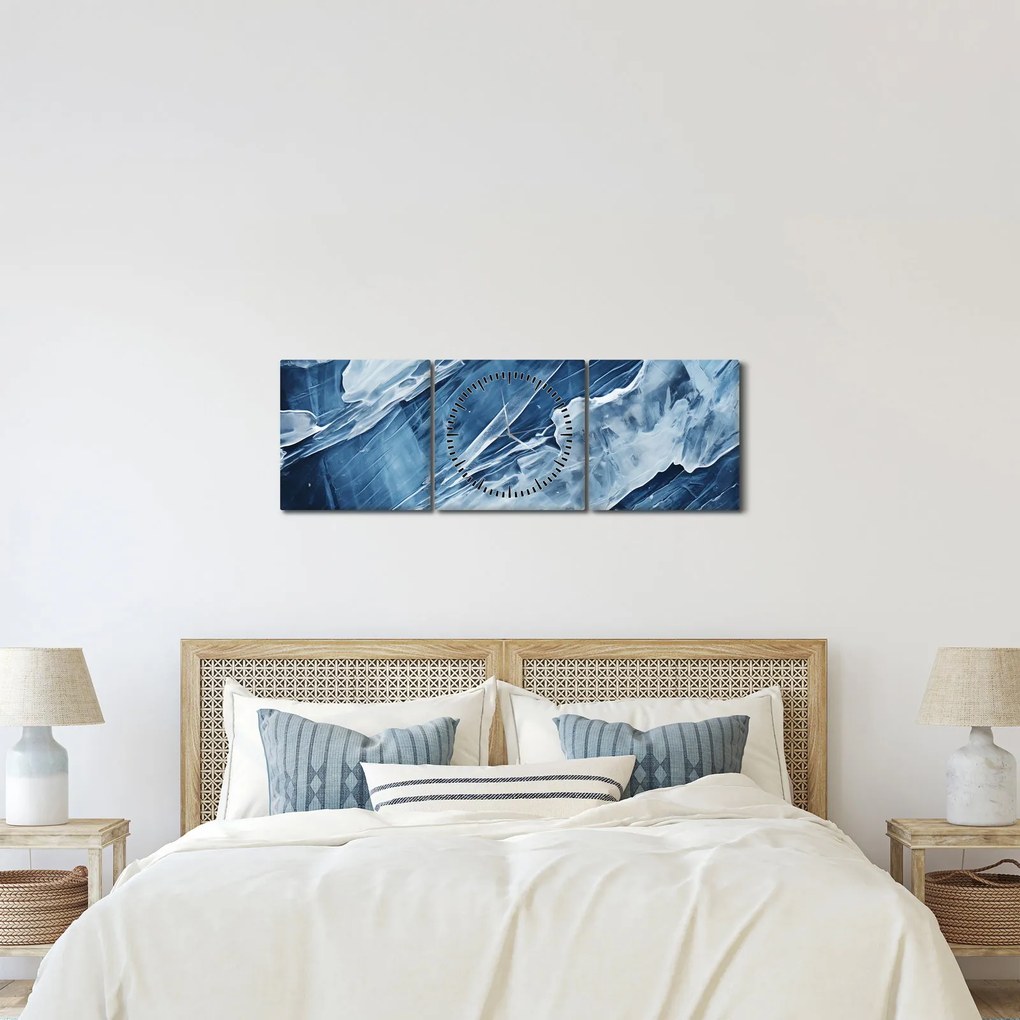 Tablou - Detaliu de pictură (cu ceas) (90x30 cm)