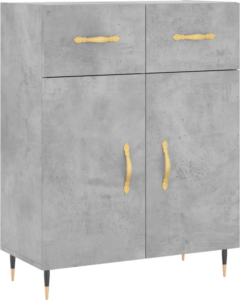 vidaXL Dulap, gri beton, 69,5x34x90 cm, lemn compozit