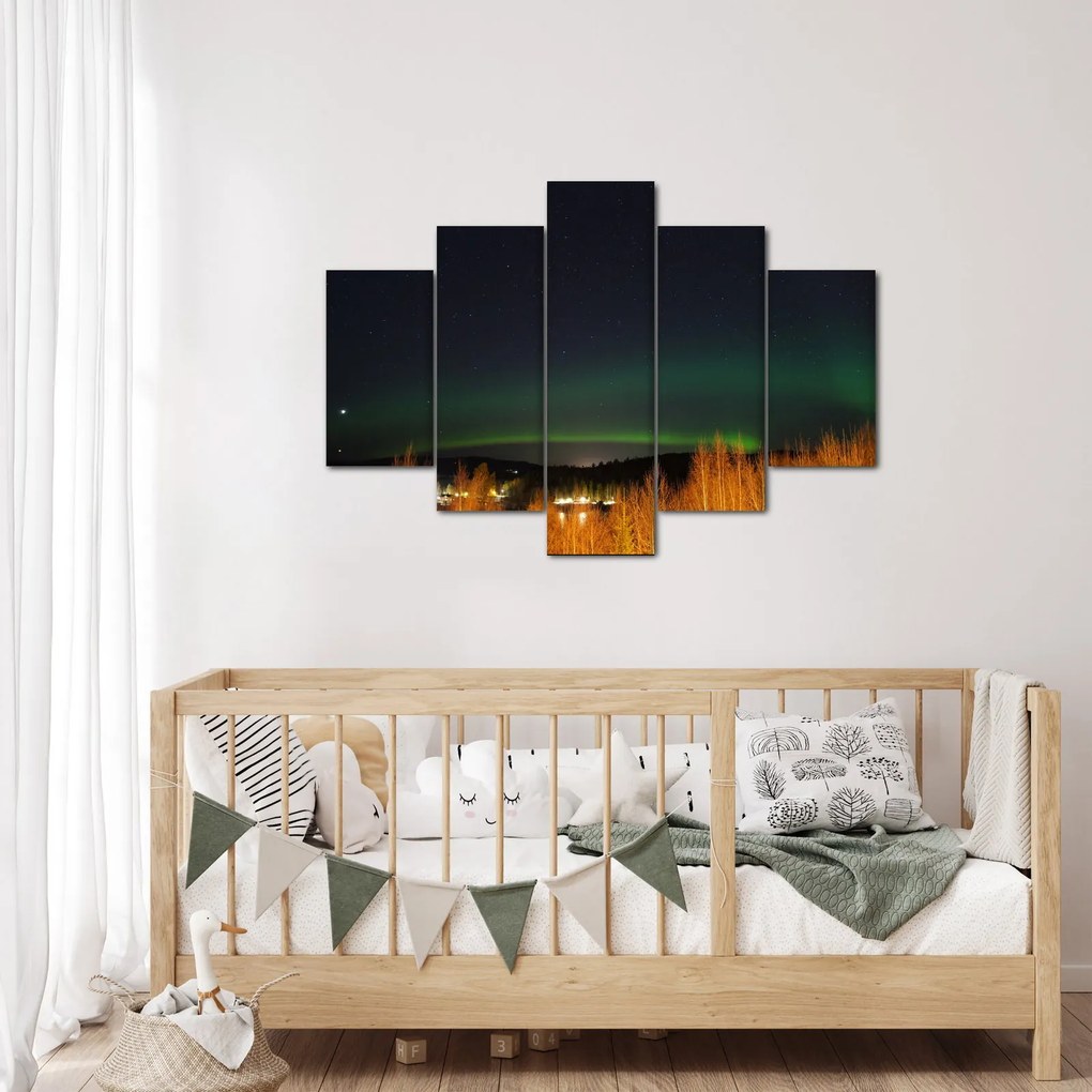 Tablou cu aurora borealis (150x105 cm)