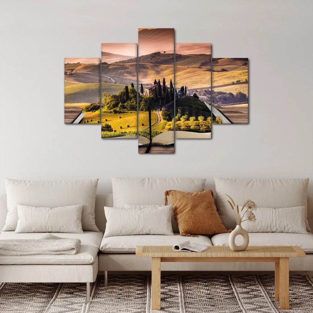 Tablou cu peisaj în carte (150x105 cm)