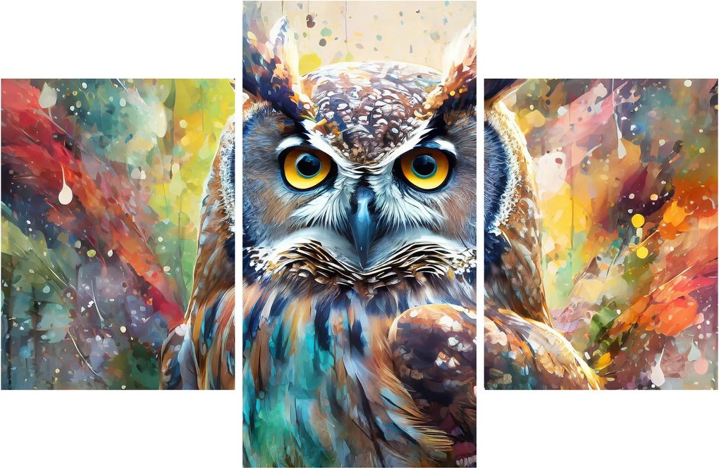 Tablou - Pictură de o bufniță (90x60 cm)
