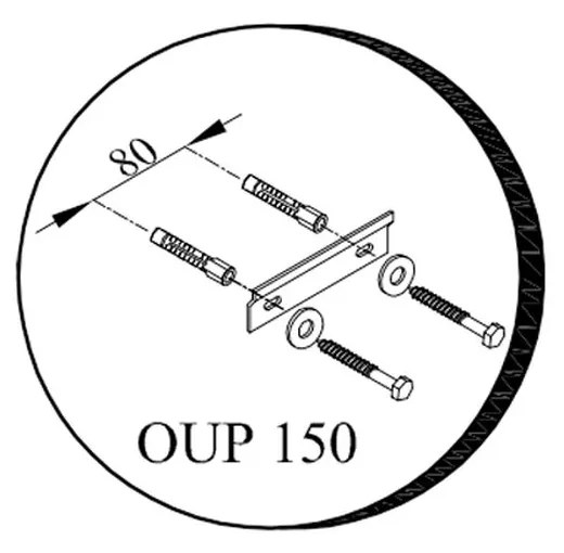 Set dulap baie cu lavoar inclus Kolpasan Pandora, 150 cm, alb stejar Alb/Stejar