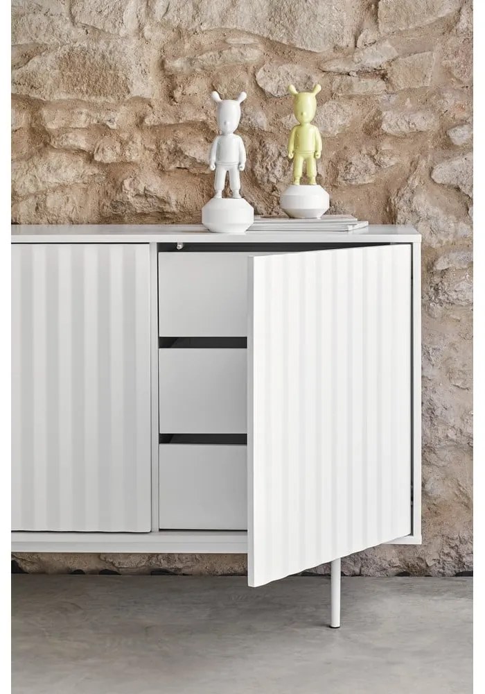 Comodă albă joasă 211x80 cm Sierra – Teulat