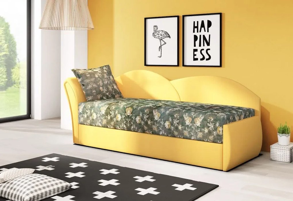 Supermobel Canapea extensibilă AGATA, 200x80x75, ac1 + albastru închis (ac1/alova79), stânga