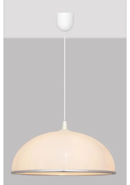 Lustră pe lanț CIRCLE 1xE27/15W/230V albă