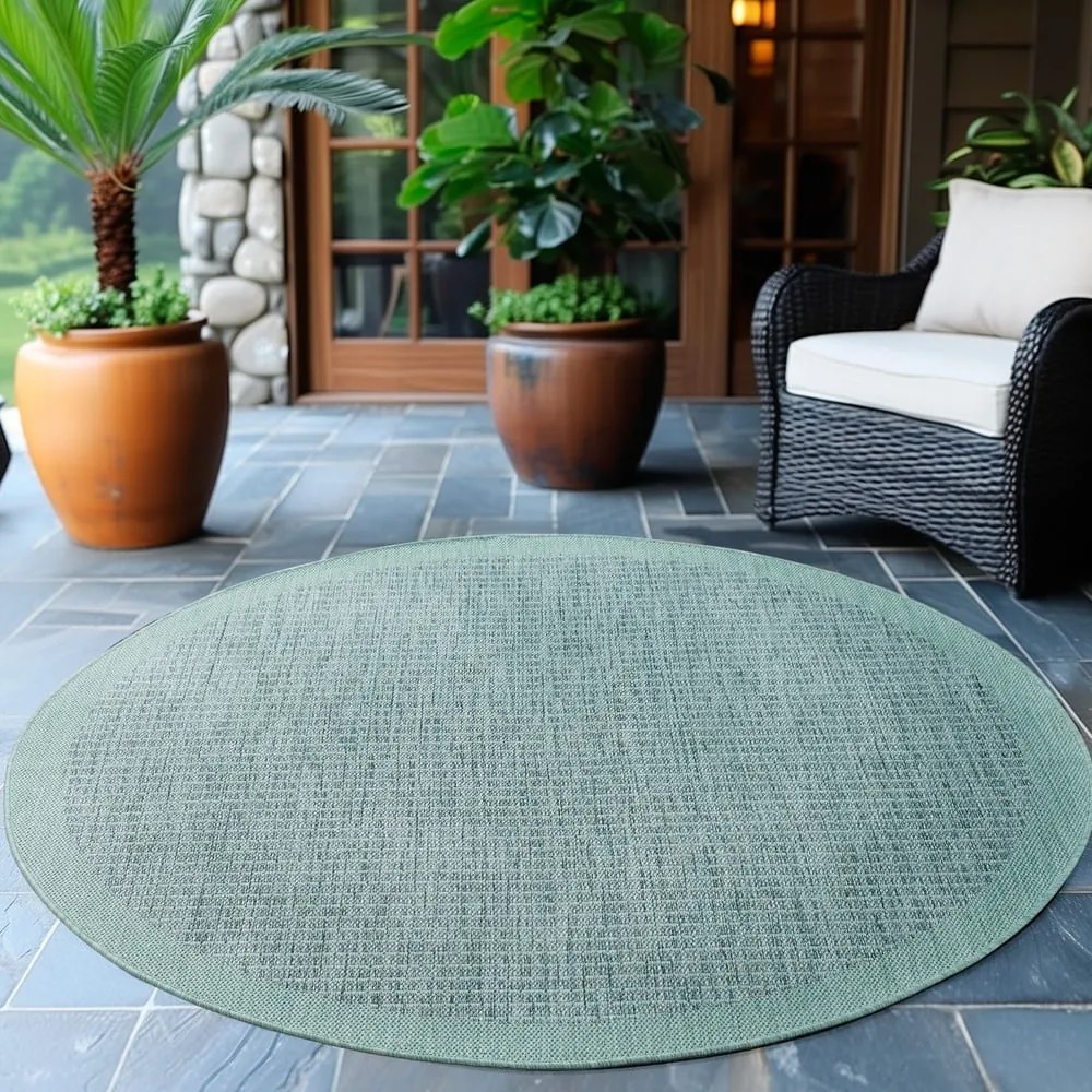 Covor pentru exterior și interior albastru rotund ø 120 cm Giza 1410 – Ayyildiz Carpets