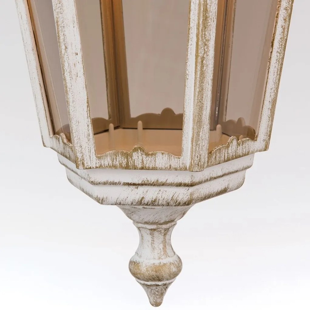 Pendul exterior stil clasic IP43 Puchberg AL 11K/82502 weiß-gold/rauch OR