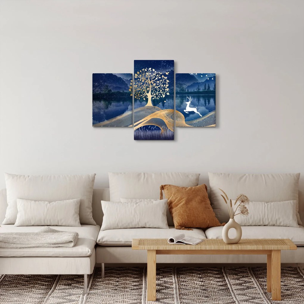 Tablou - Cerbi în luna plină (90x60 cm)