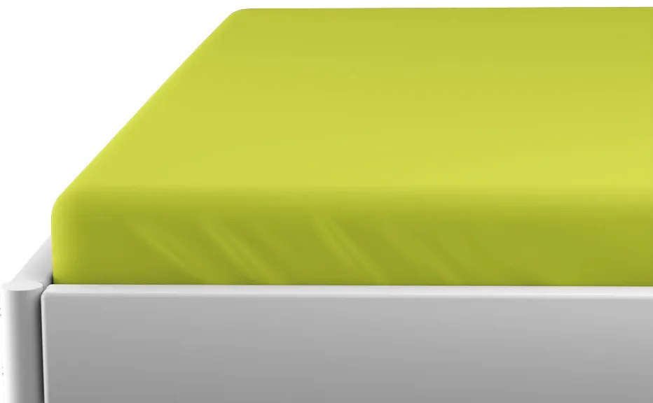 Cearsaf din jerse pentru patut EXCLUSIVE 60x120 cm lime