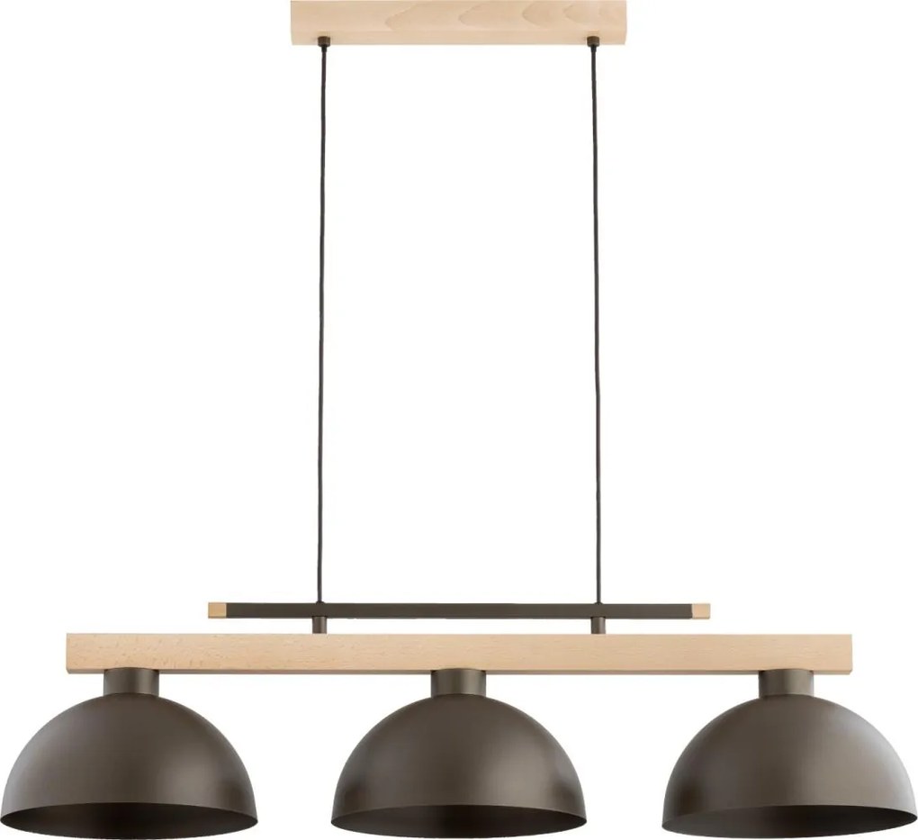 Lustră pe cablu VERTA 3xE27/15W/230V maro/bej