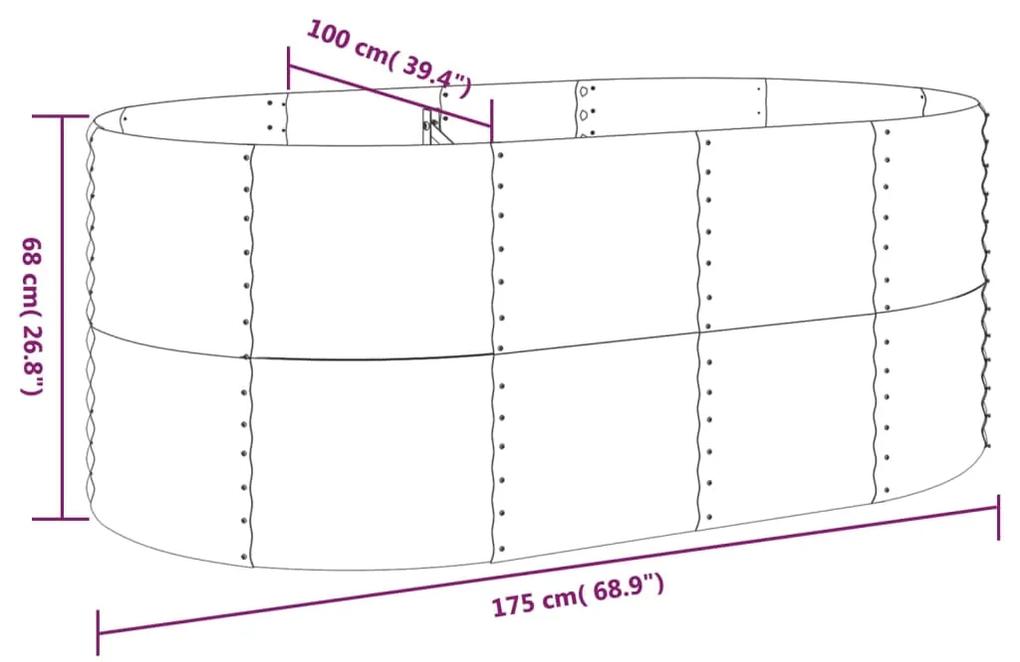 Jardiniera gradina gri 175x100x68 cm otel vopsit electrostatic 1, Gri, 175 x 100 x 68 cm