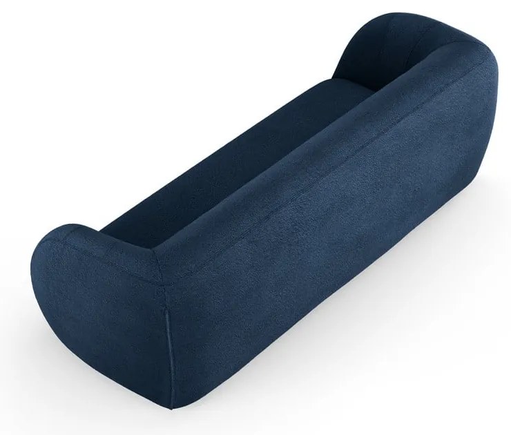 Canapea albastră cu tapițerie din stofă bouclé 230 cm Essen – Cosmopolitan Design