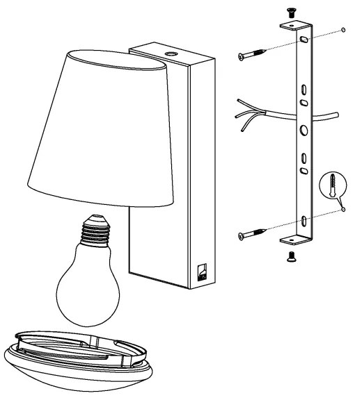 Eglo 97146 - Aplica perete exterior CALDIERO 1xE27/10W/230V