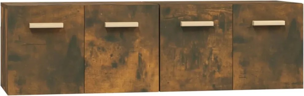 vidaXL Dulapuri TV de perete 2 buc. stejar fumuriu 60x36,5x35 cm lemn