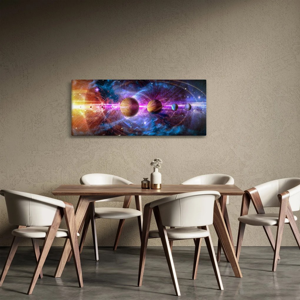 Tablou - Sistemul solar (120x50 cm)