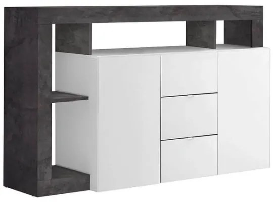 Comodă LENOR alb/antracit