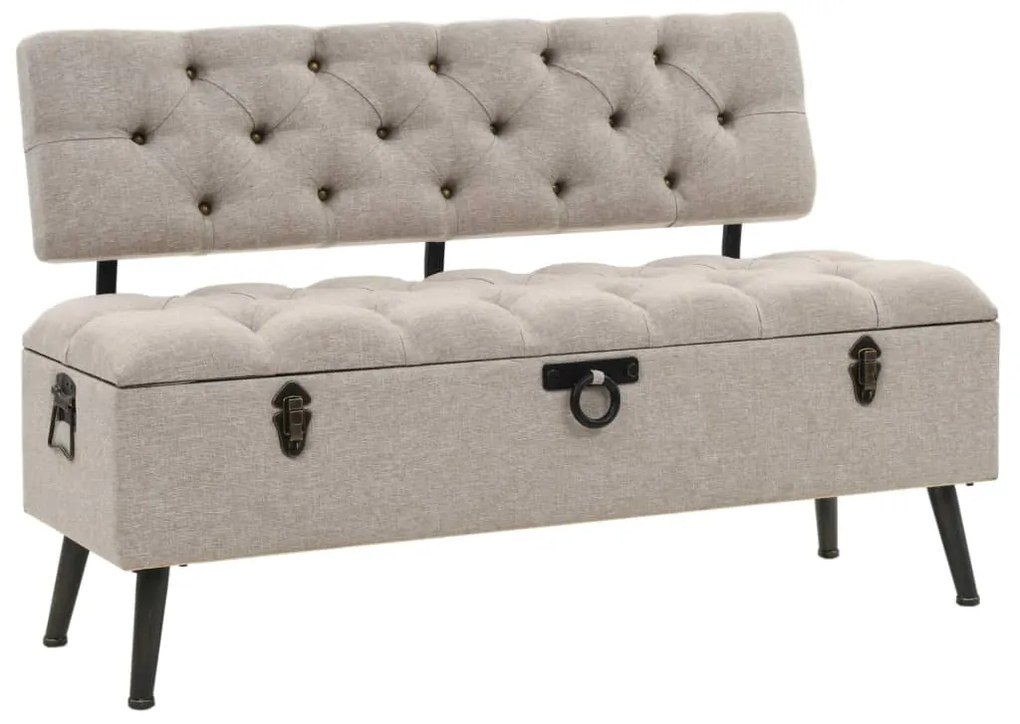 245770 vidaXL Bancă depozitare cu spătar, material textil, 121 x 53 x 78 cm