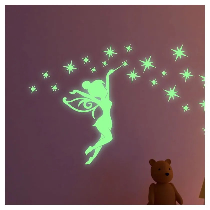 Set autocolante fosforescente Ambiance Fairytale