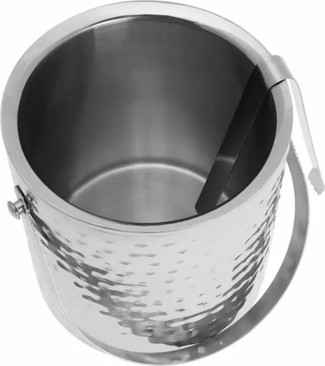 Frapiera pentru gheata Kinghoff KH 1503, 1,5 L, Exterior reliefat, Pereti dubli, Maner, Otel inoxidabil