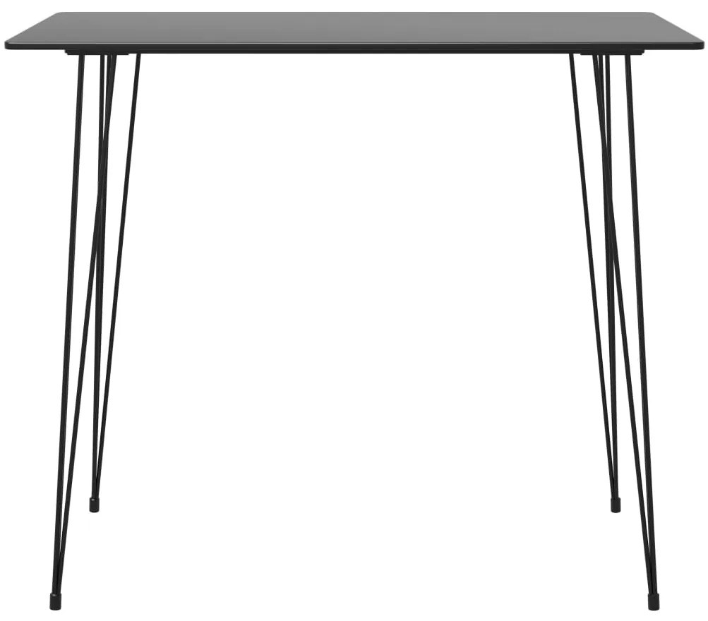 Set mobilier de bar, 7 piese, negru si alb Alb si negru, 7