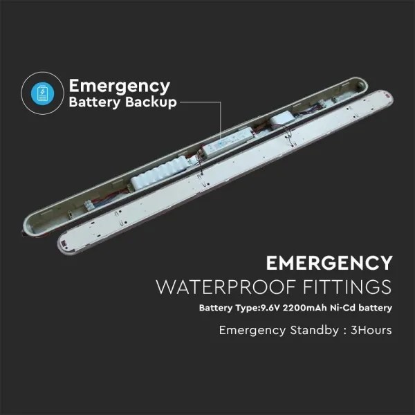 LED corp iluminat tehnic EMERGENCY LED/48W/230V 6500K 150cm IP65