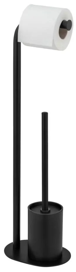 Suport hârtie igienică și perie WC LEVANTE, 2în1