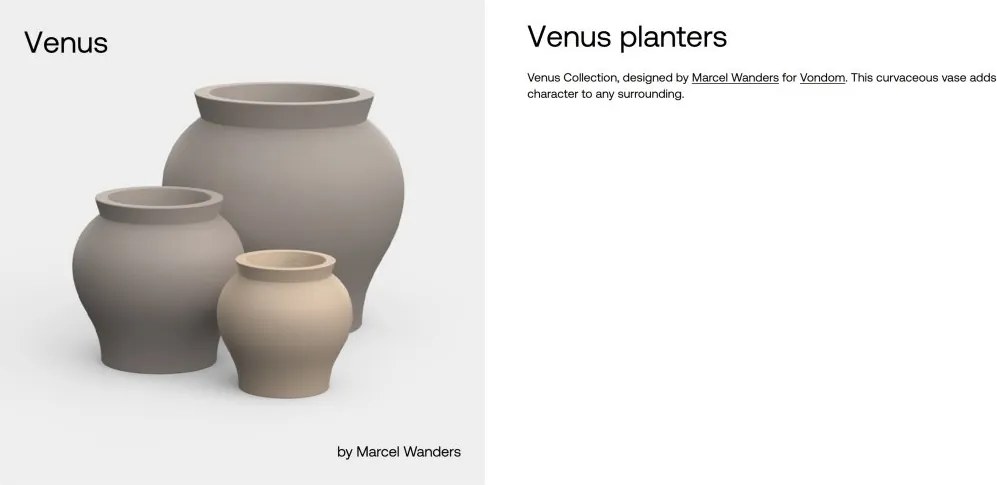 Ghiveci plante design decorativ modern exterior/interior Venus 125x120cm