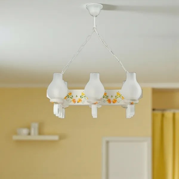 Brilagi - Candelabru cu lanț QUEEN 6xE14/40W/230V fag/crem