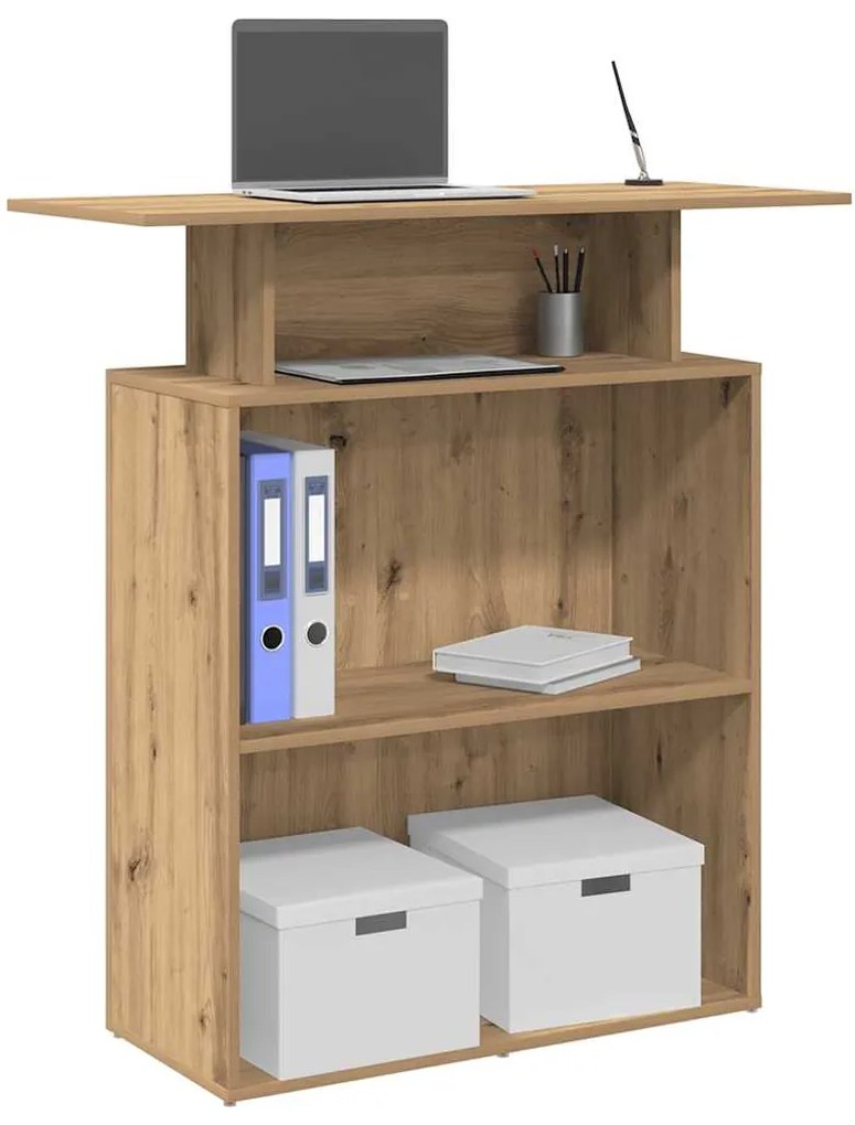 vidaXL Birou de recepție Stejar Artisan 100x40x104 cm Lemn prelucrat