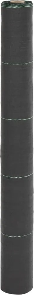 vidaXL Membrană antiburuieni, negru, 1x25 m, PP