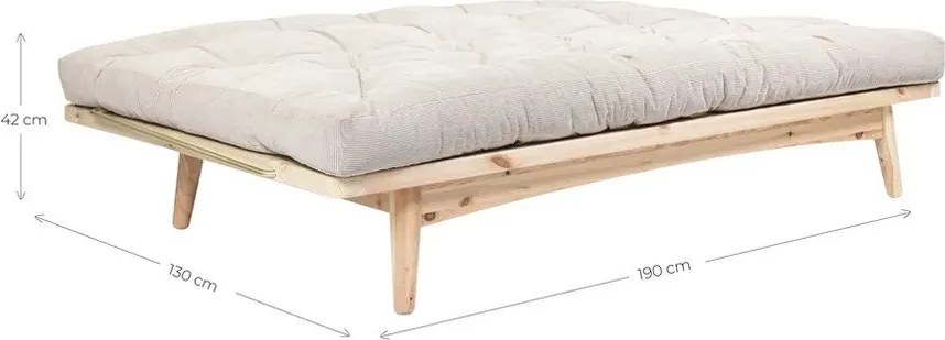 Canapea extensibilă roz 190 cm Folk - Karup Design