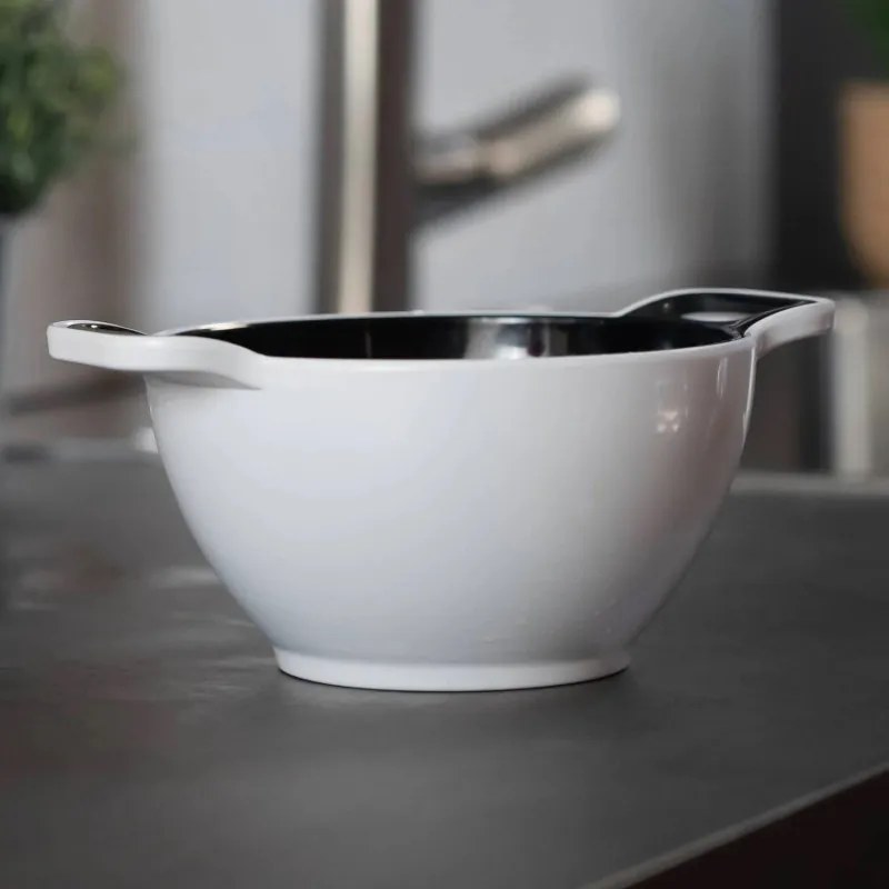 Set castron si strecuratoare Trebonn DUO - Small 1824101, 500 ml, 15.6x8.5 cm, Мelamina, Аlb/Portocaliu