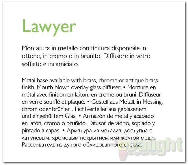 Veioza, lampa de masa LAWYER TL1 BRUNITO 045030
